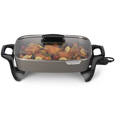 De Longhi Electric Skillet with Tempered Glass Lid 16